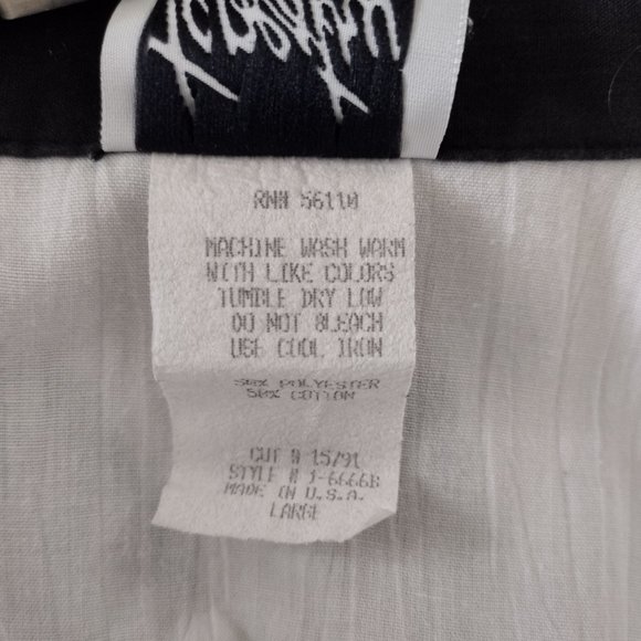 Vintage 1980s Tapestry Roll Tab Sleeve Button Down Faux Vest Shirt - Picture 13 of 15